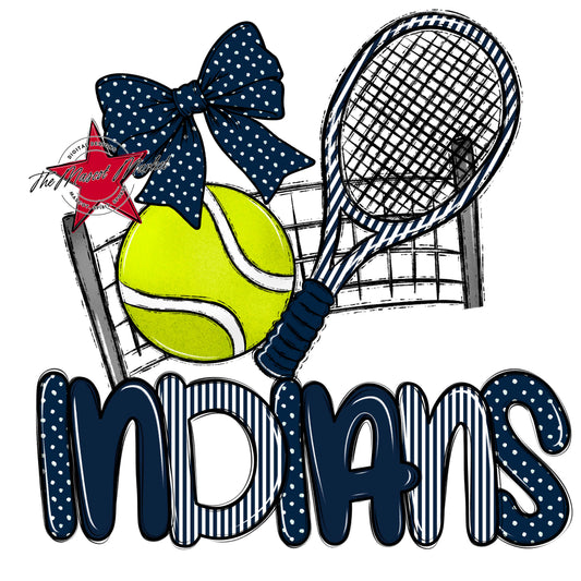 Indians Tennis Spirit Design-Navy