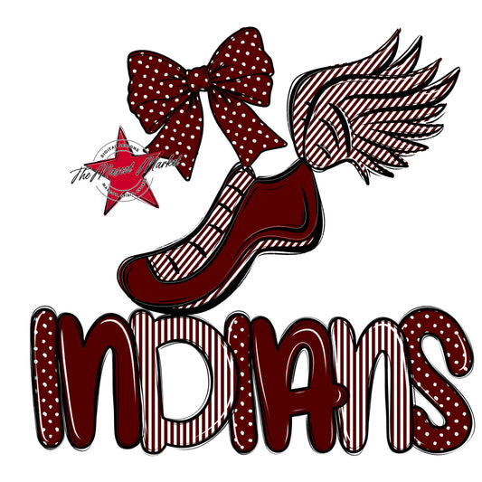 Indians Track Spirit Design-Maroon