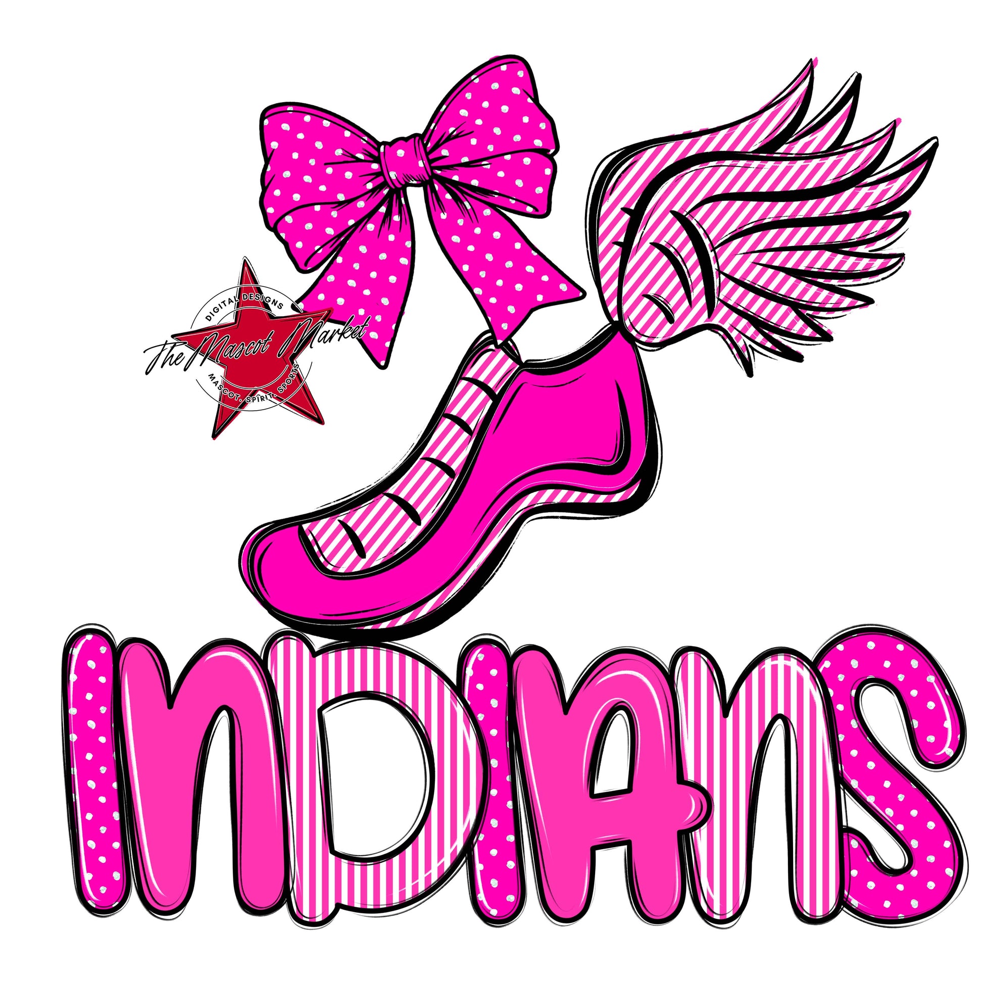 Indians Track Spirit Design-Pink