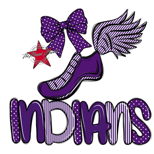 Indians Track Spirit Design-Purple