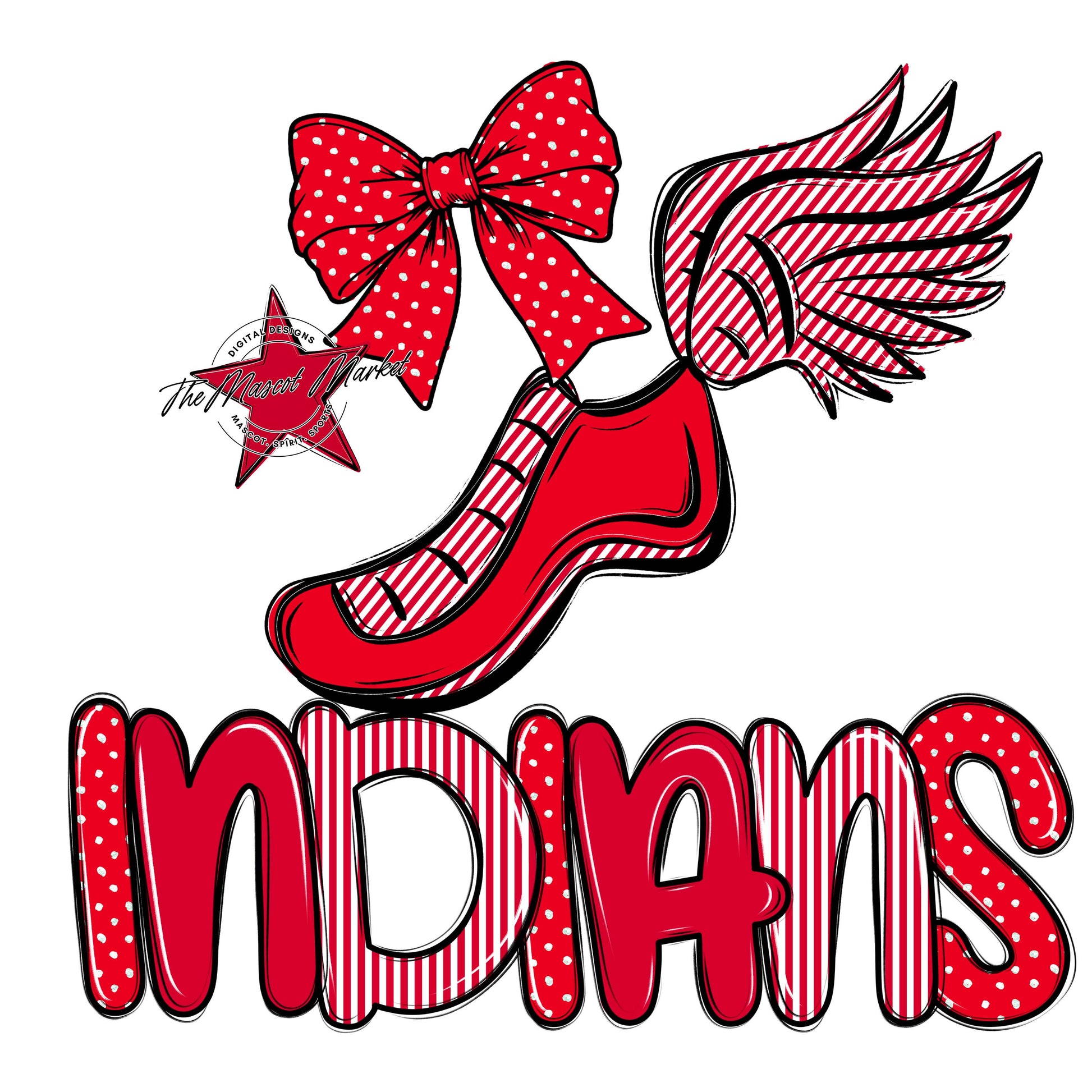 Indians Track Spirit Design-Red