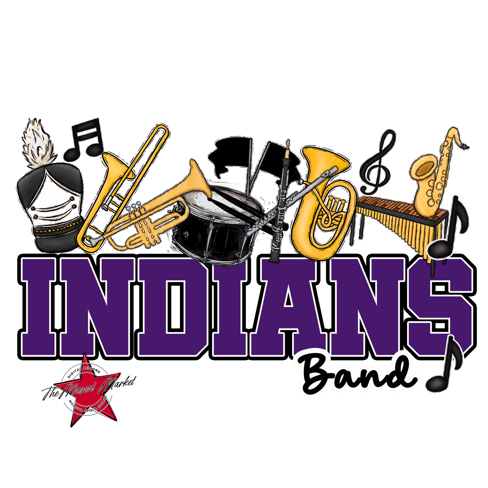 Indians Varsity Band-Purple