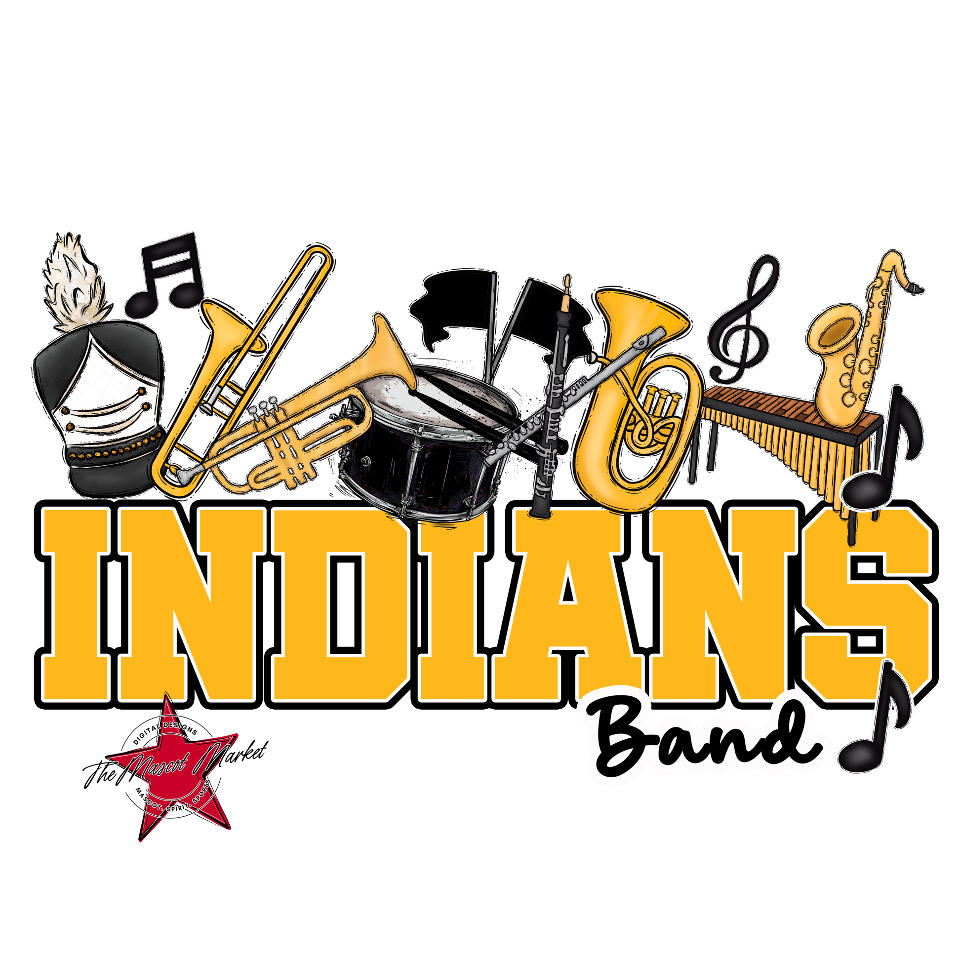 Indians Varsity Band-Yellow