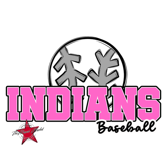 Indians Varsity Baseball-Baby Pink