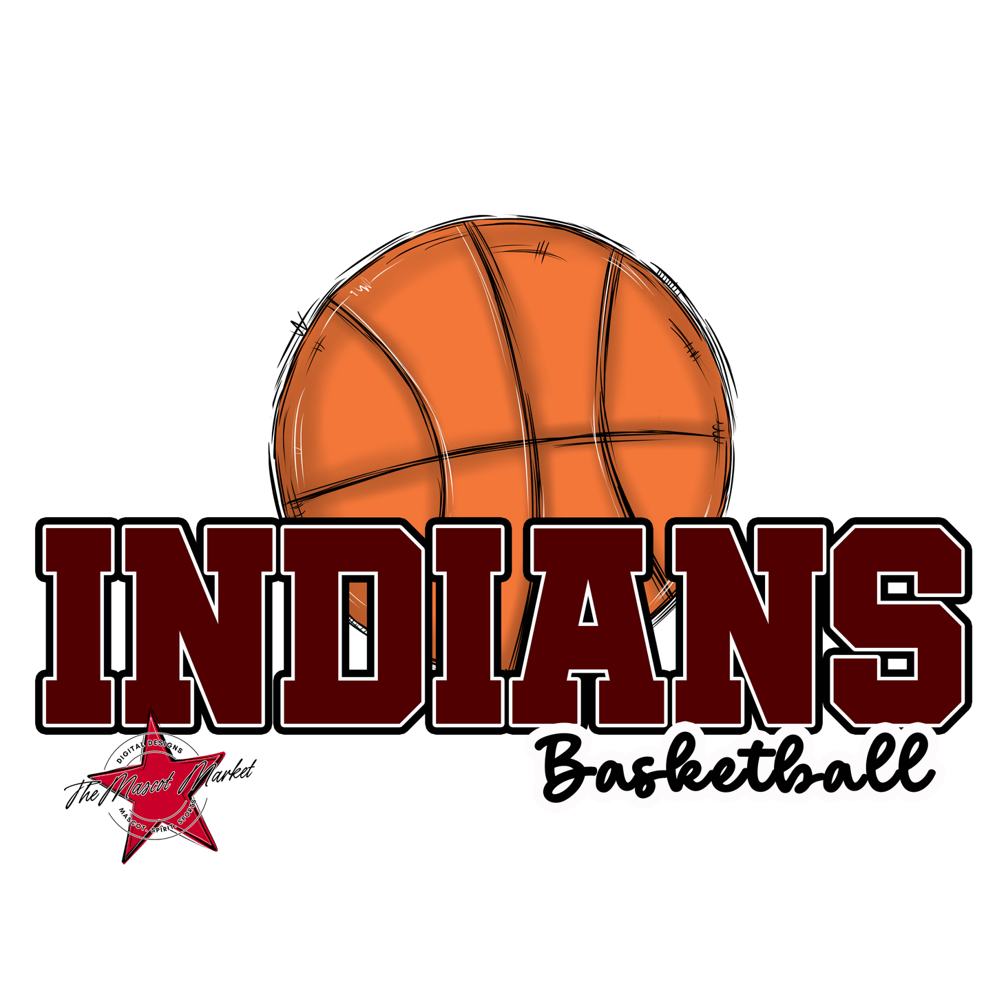 Indians Varsity Basketball-Maroon