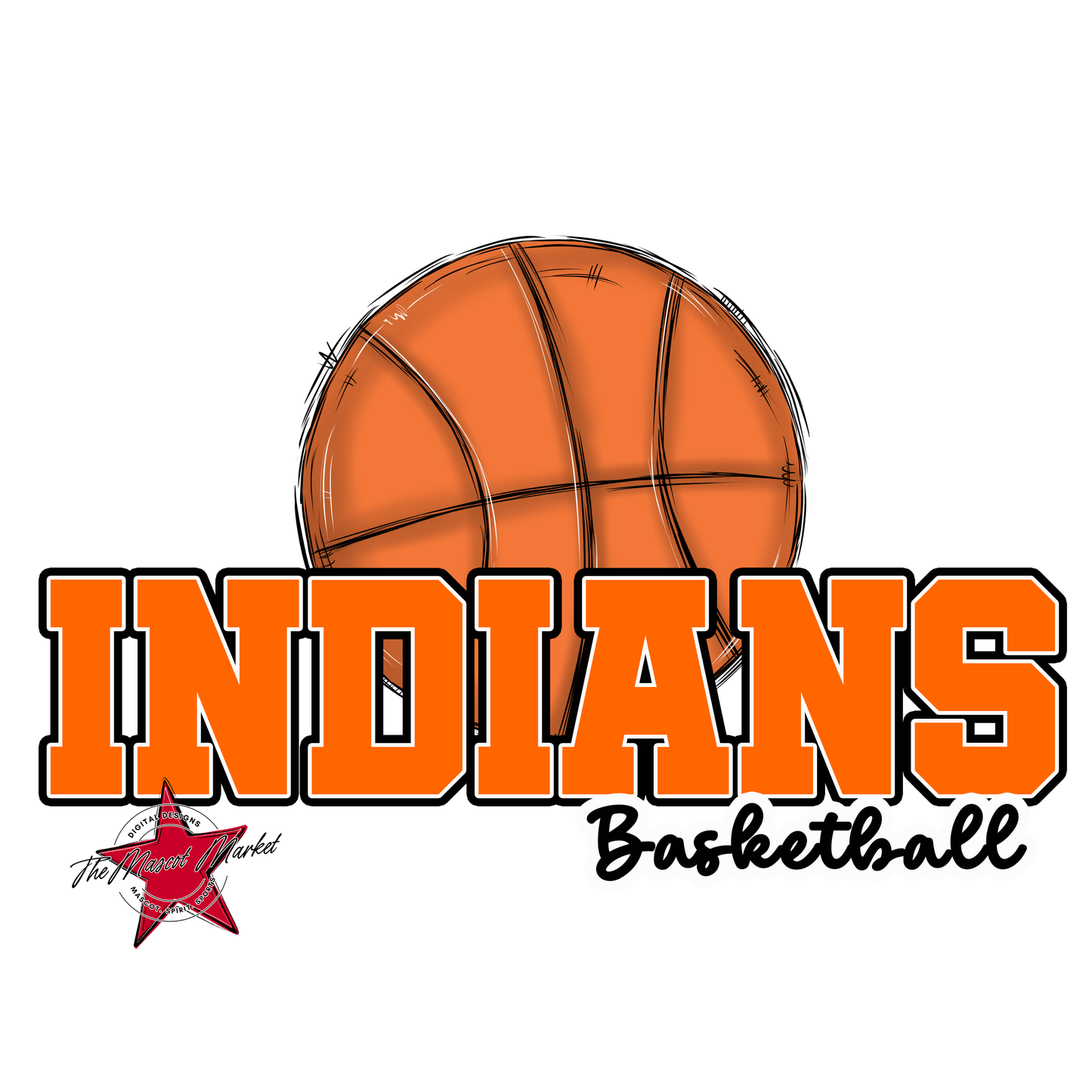 Indians Varsity Basketball-Orange