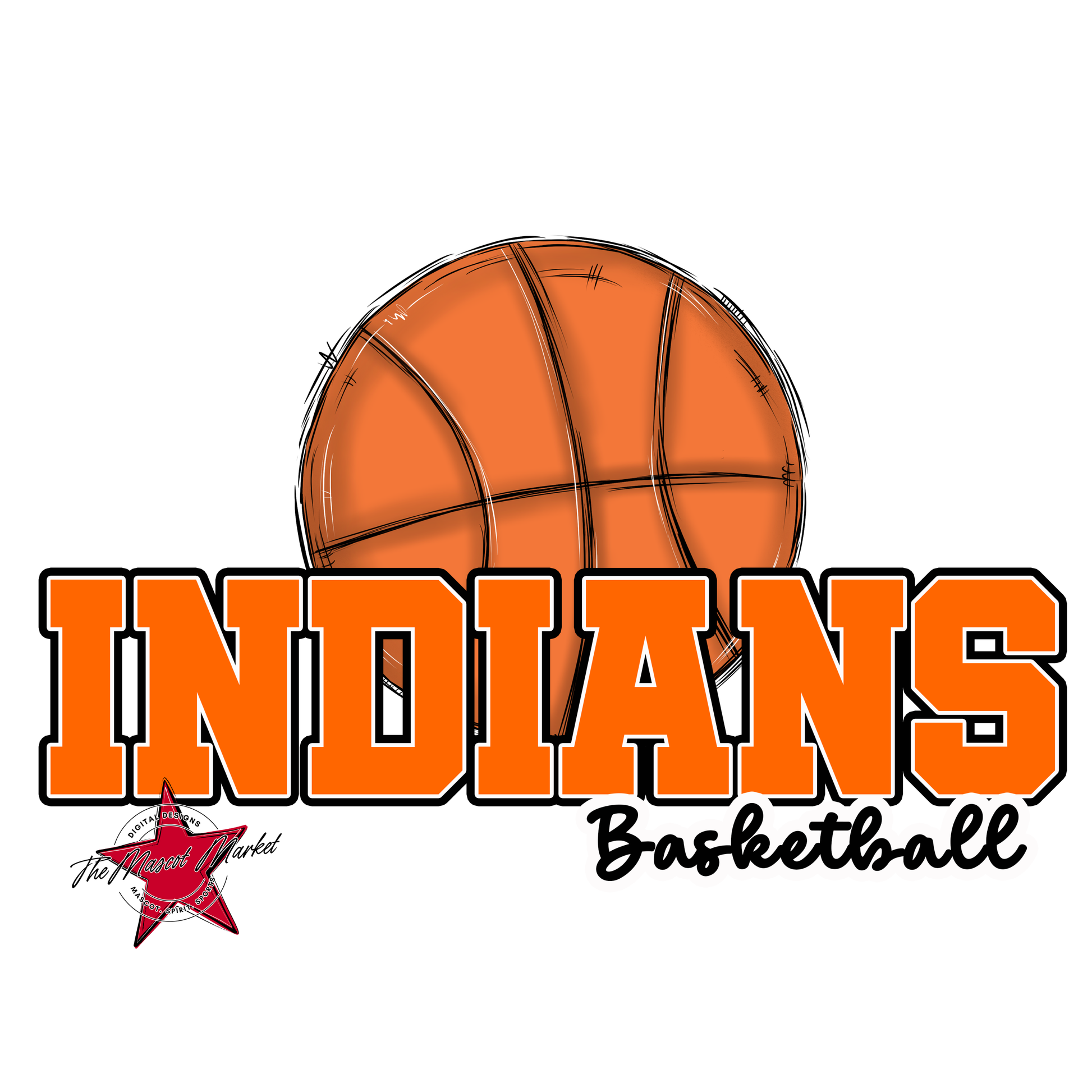 Indians Varsity Basketball-Orange