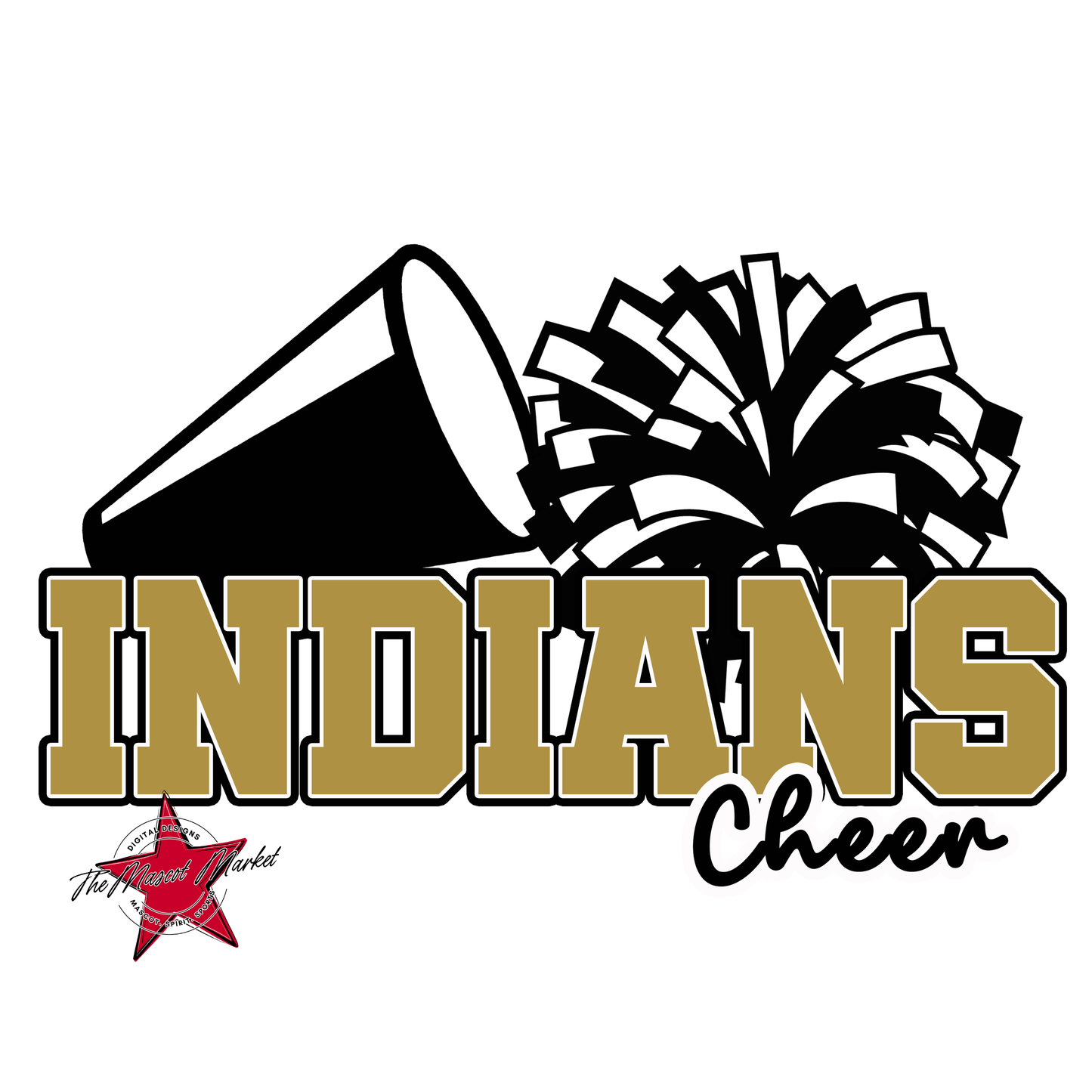 Indians Varsity Cheer-Gold