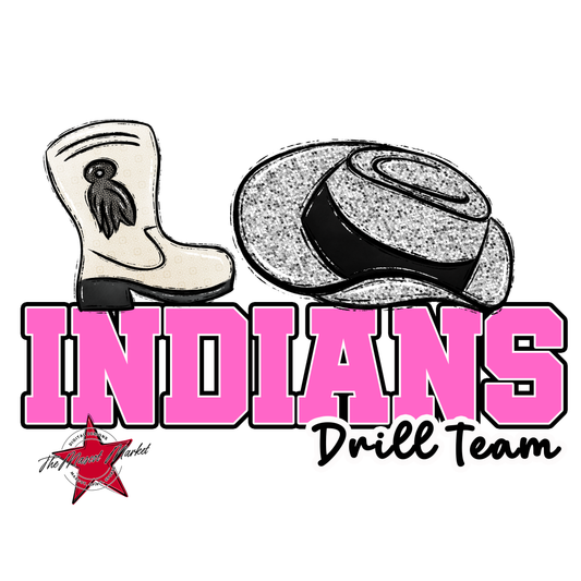Indians Varsity Drillteam-Baby Pink