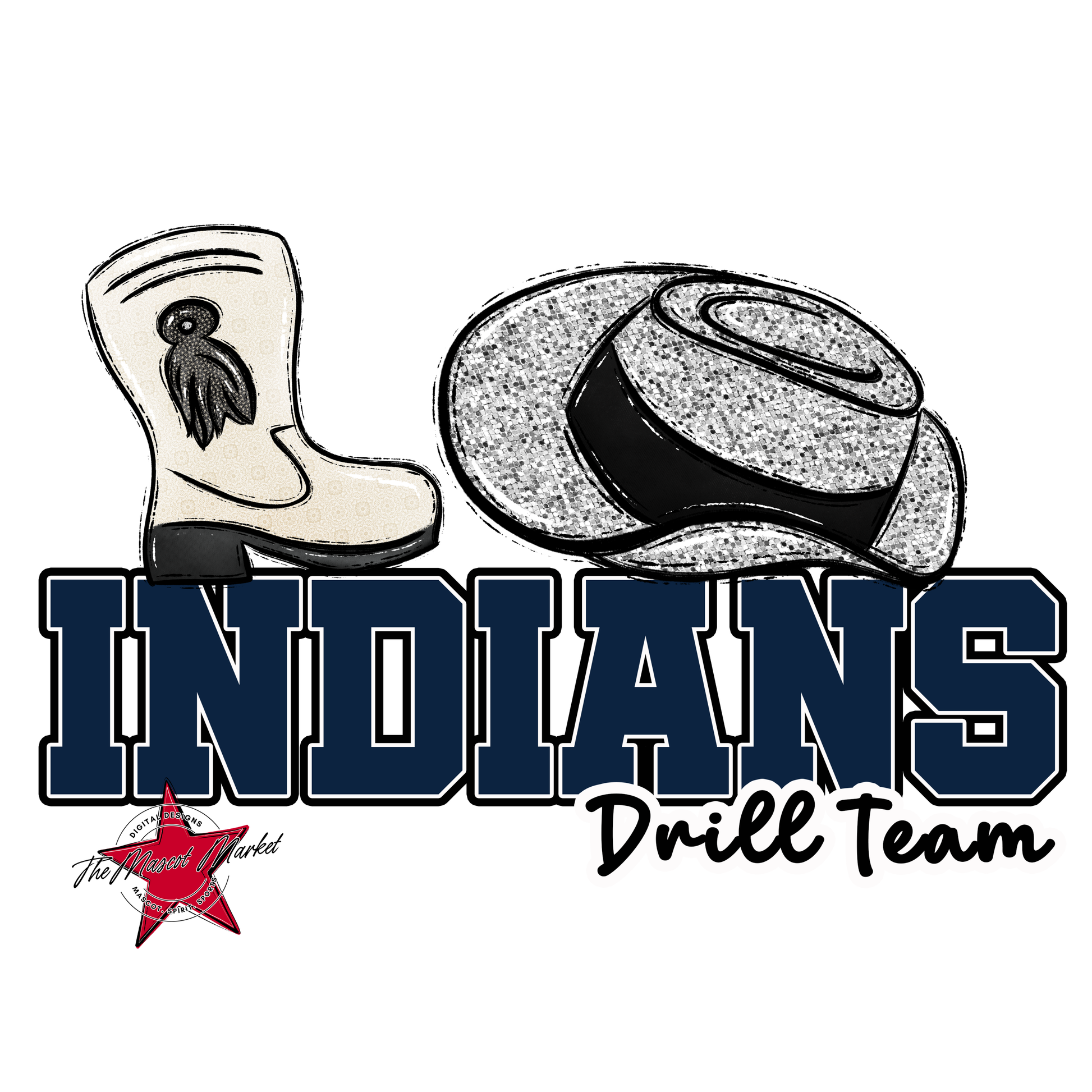 Indians Varsity Drillteam-Navy