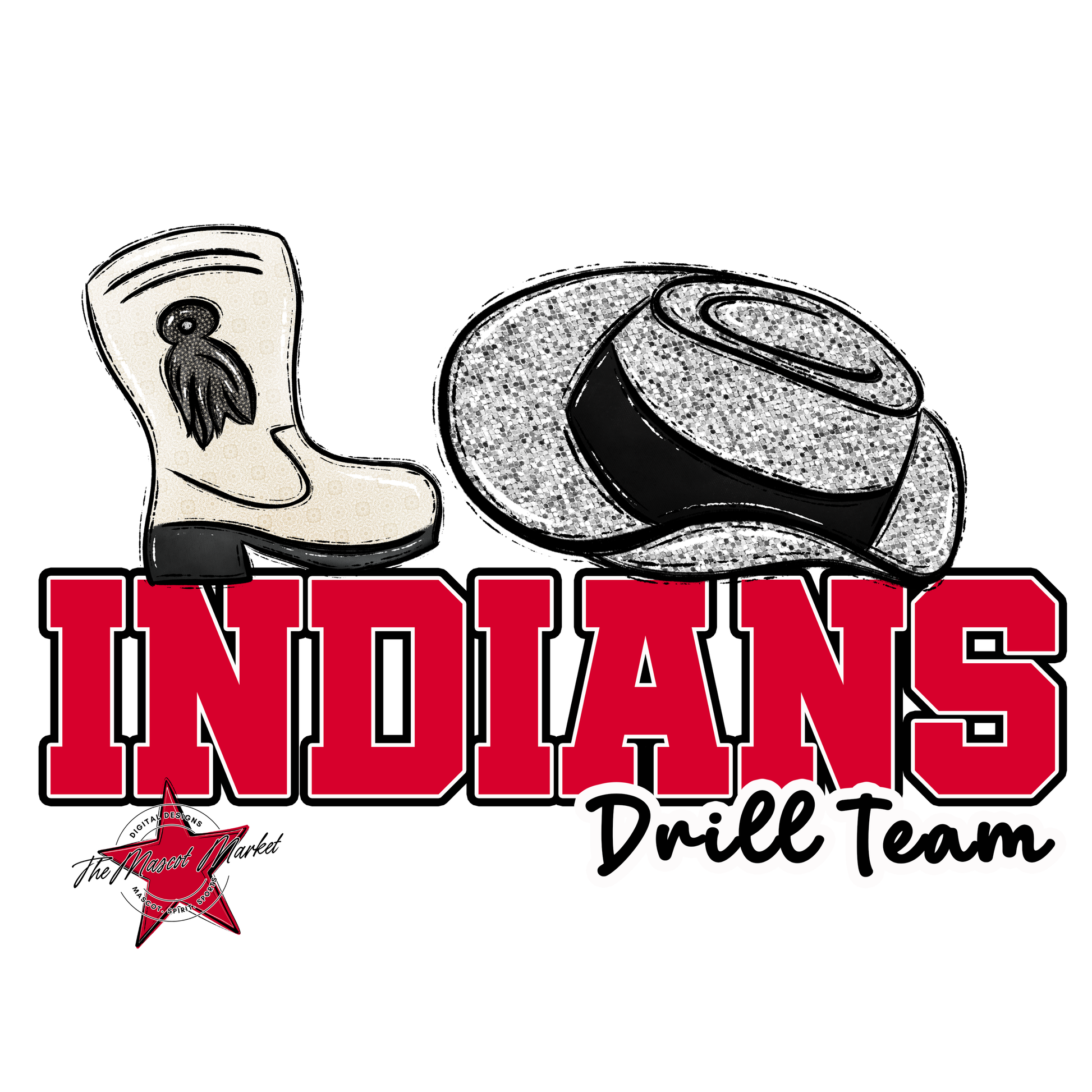 Indians Varsity Drillteam-Red