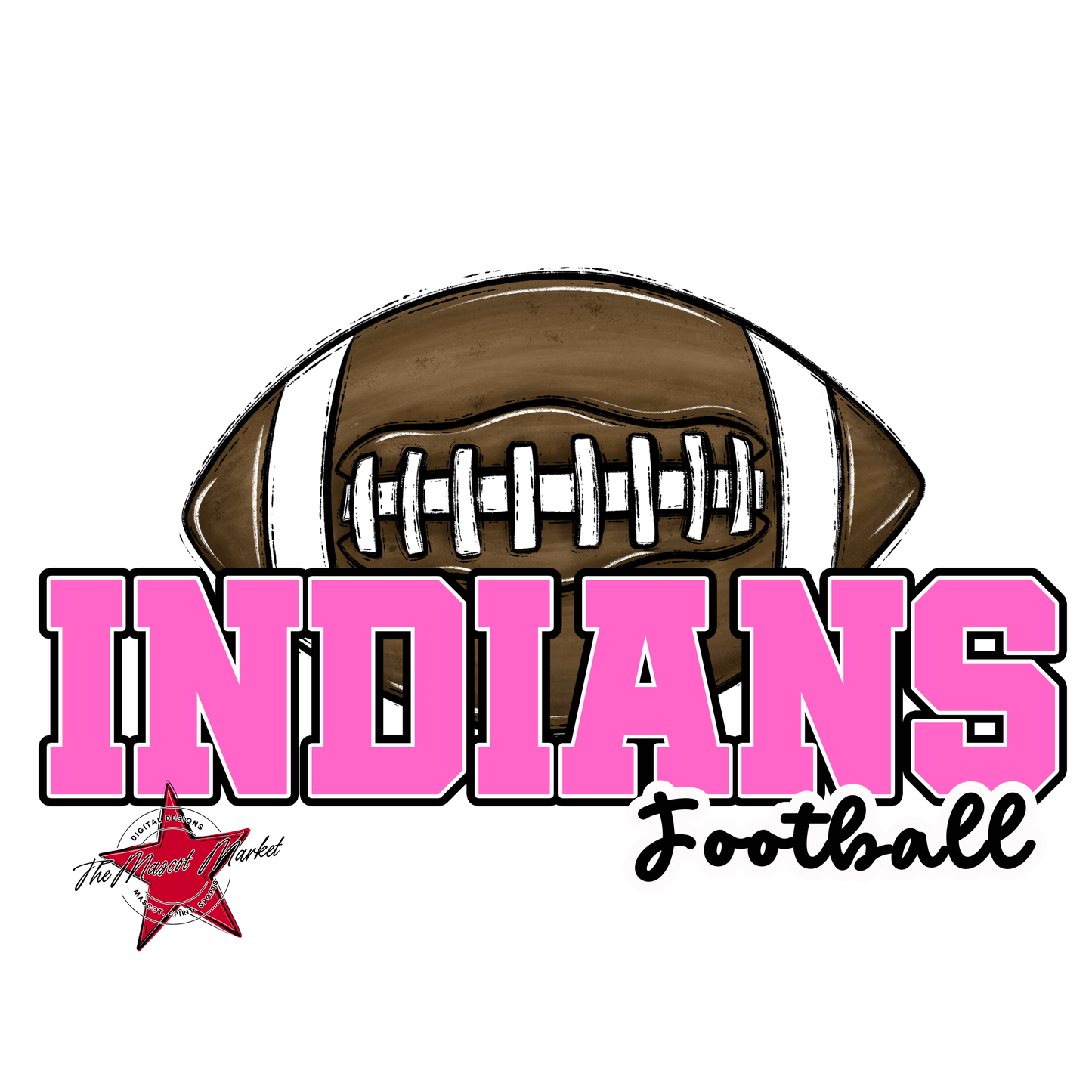 Indians Varsity Football-Baby Pink