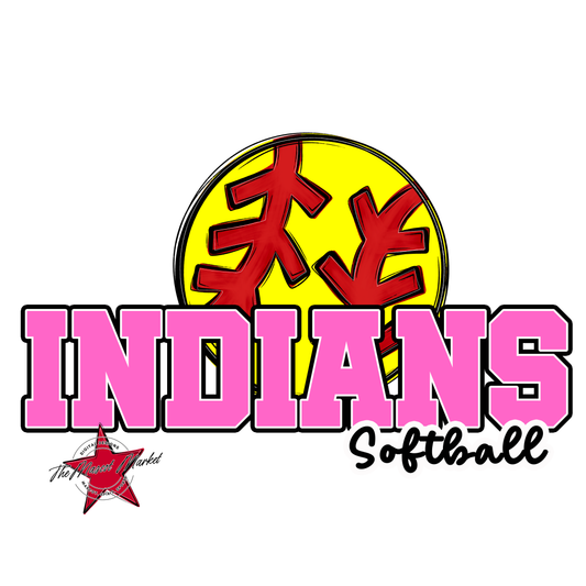 Indians Varsity Softball-Baby Pink