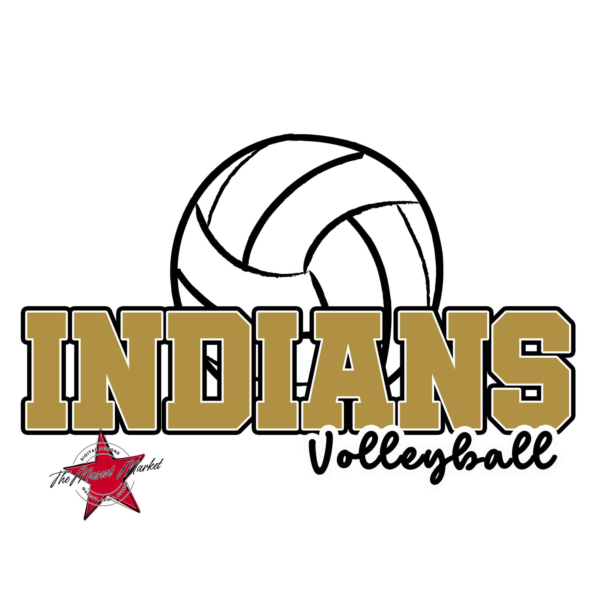 Indians Varsity Volleyball-Gold