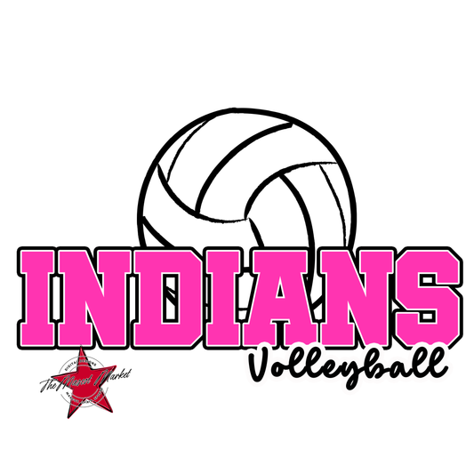 Indians Varsity Volleyball-Pink