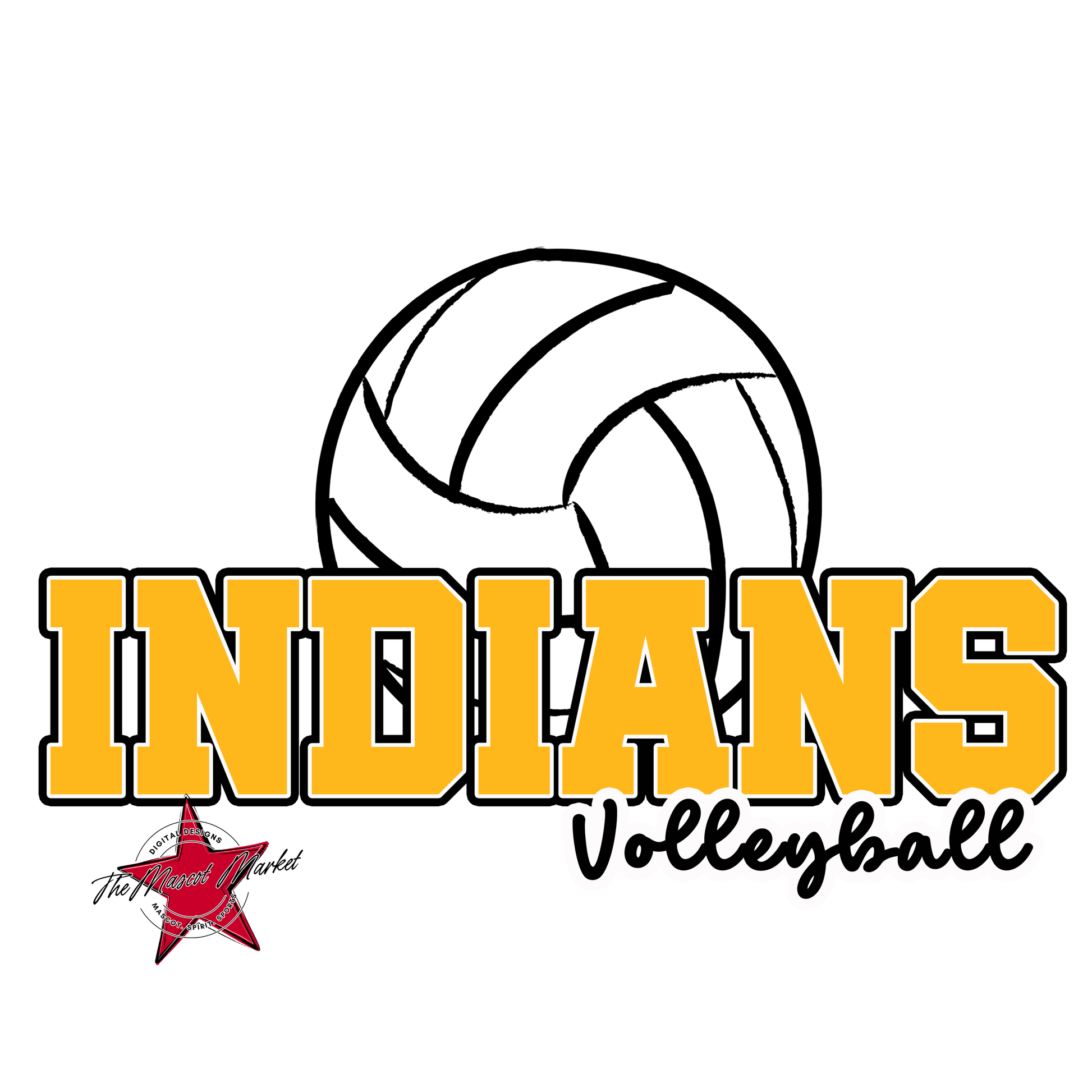 Indians Varsity Volleyball-Yellow