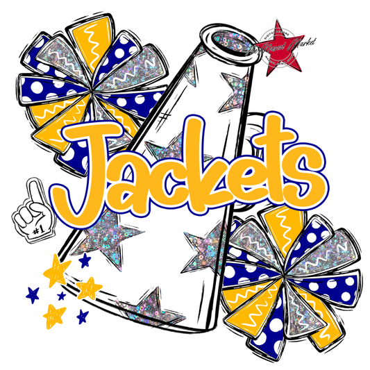 Jackets Alpha Megaphone Design-Blue-Yellow