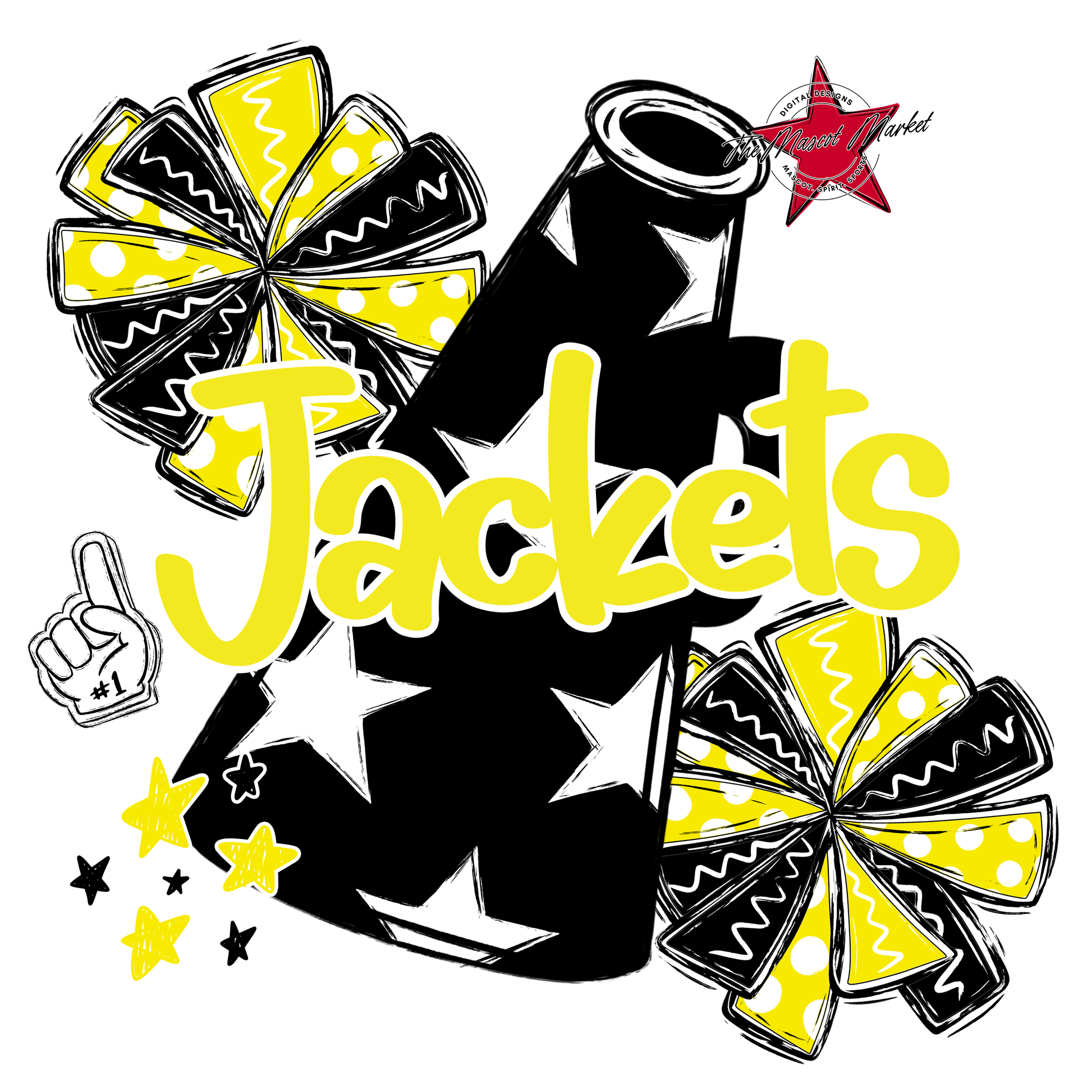 Jackets Alpha Megaphone Design-Bright Yellow