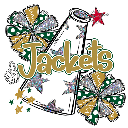 Jackets Alpha Megaphone Design-Green-Gold