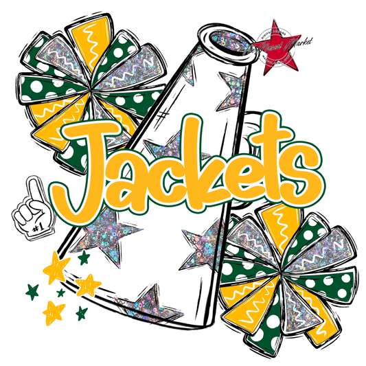 Jackets Alpha Megaphone Design-Green-Yellow