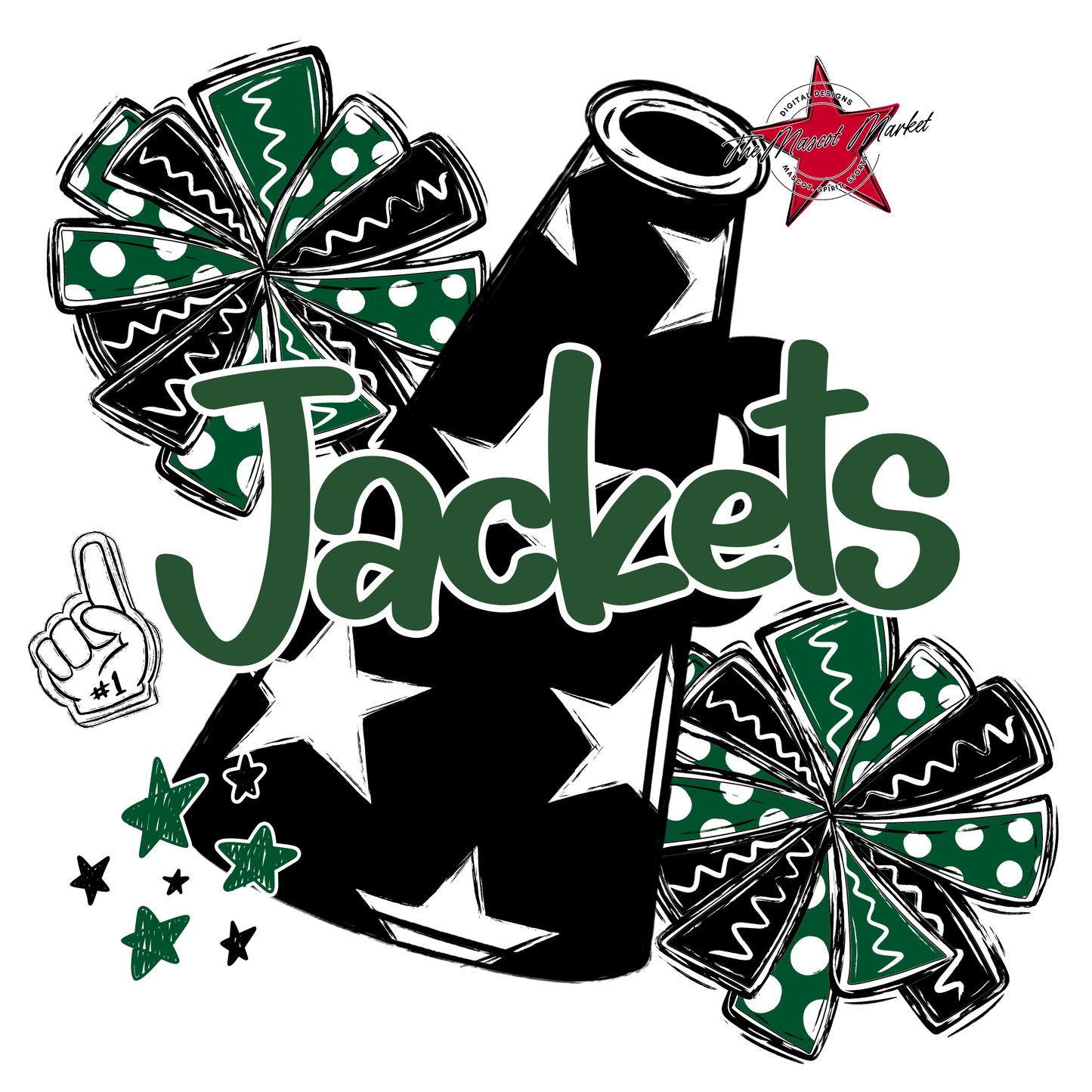 Jackets Alpha Megaphone Design-Green