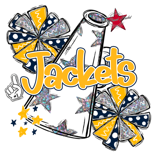 Jackets Alpha Megaphone Design-Navy-Yellow