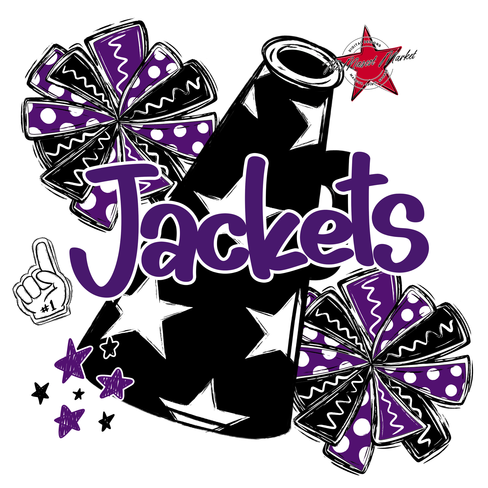 Jackets Alpha Megaphone Design-Purple