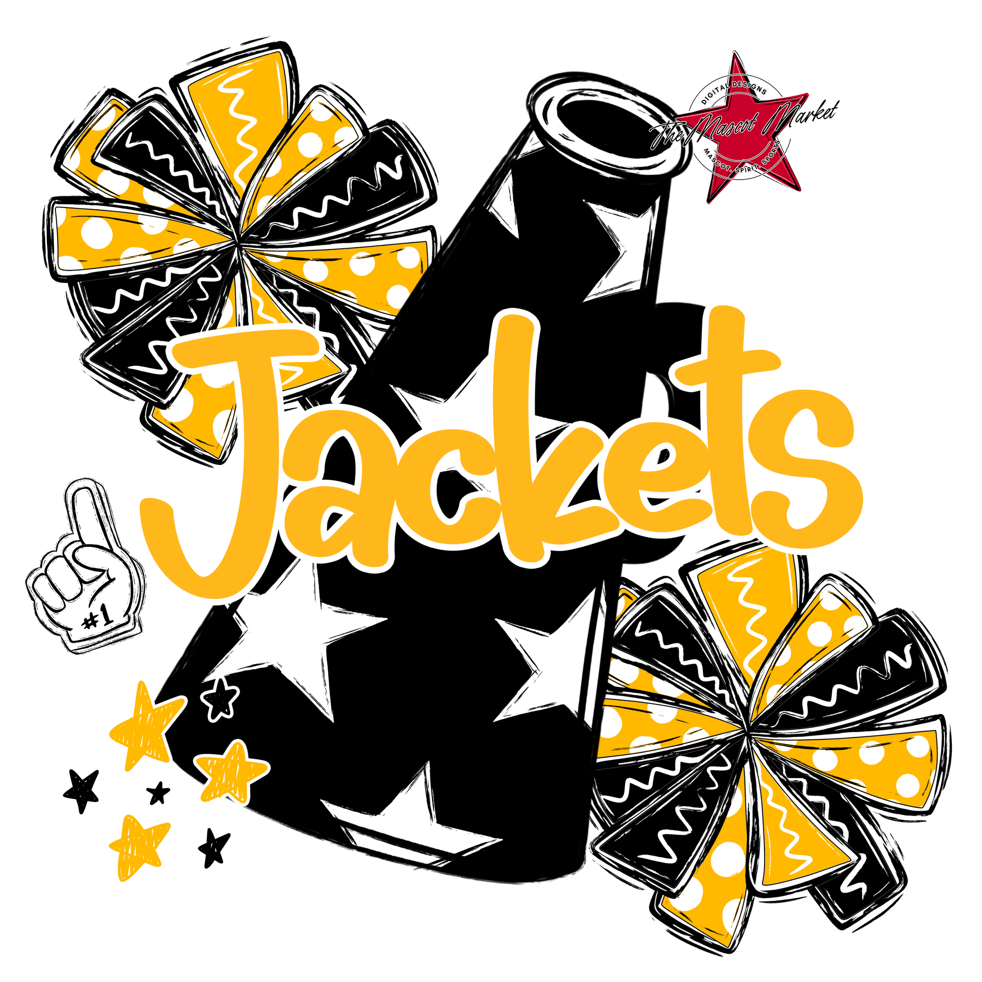Jackets Alpha Megaphone Design-Yellow