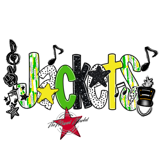 Jackets Band Scrape-Bright Green-Bright Yellow