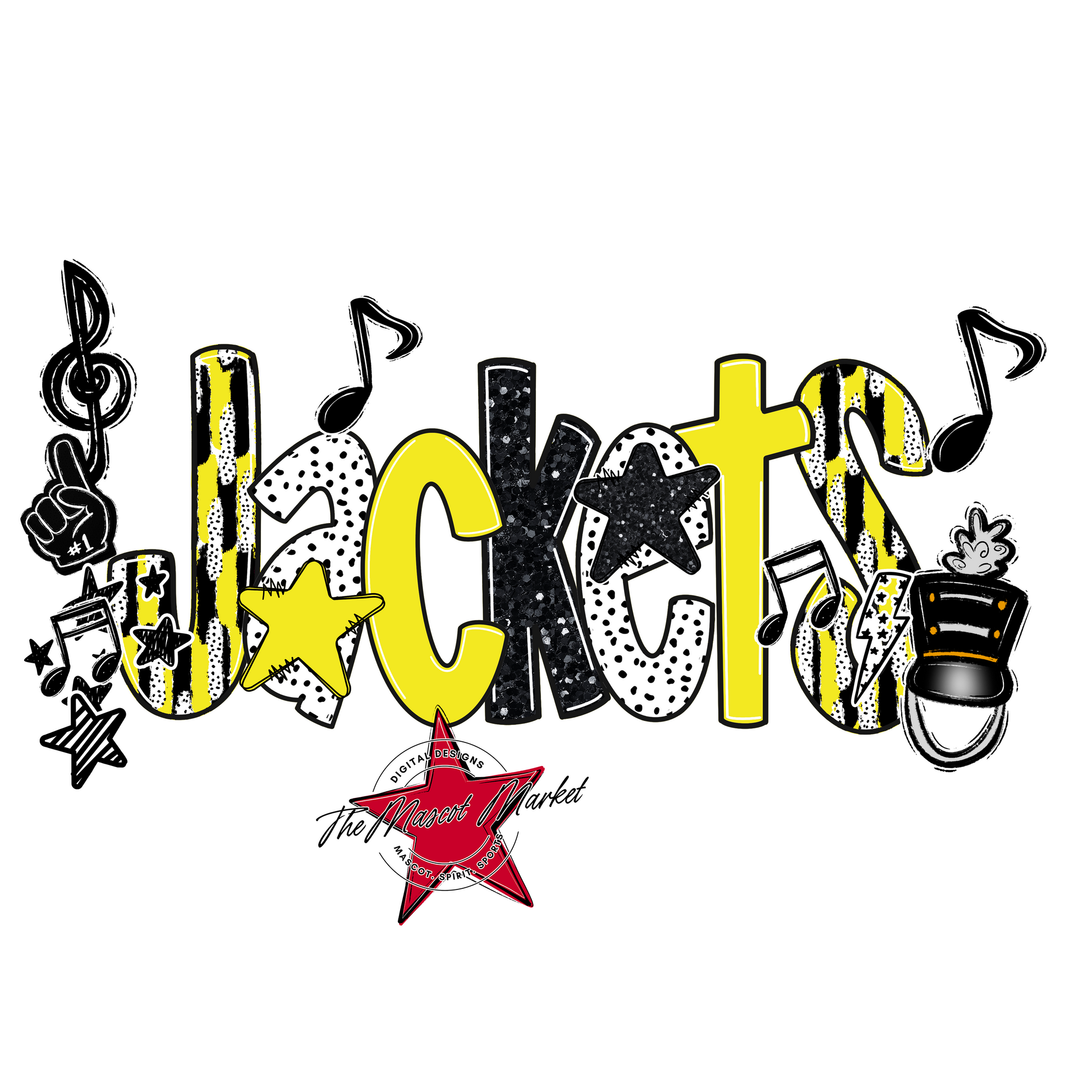 Jackets Band Scrape-Bright Yellow