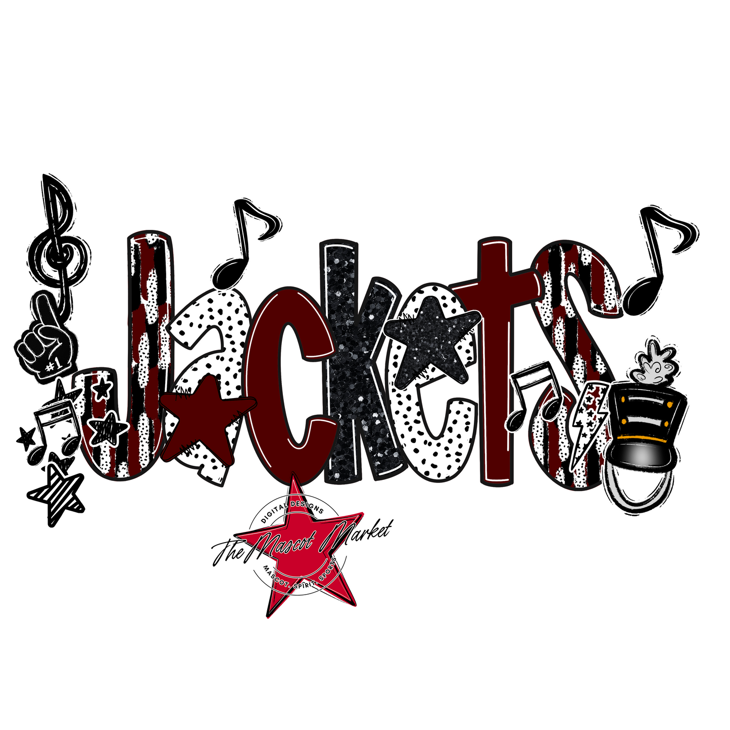 Jackets Band Scrape-Maroon