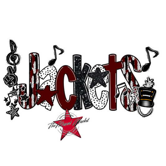 Jackets Band Scrape-Maroon