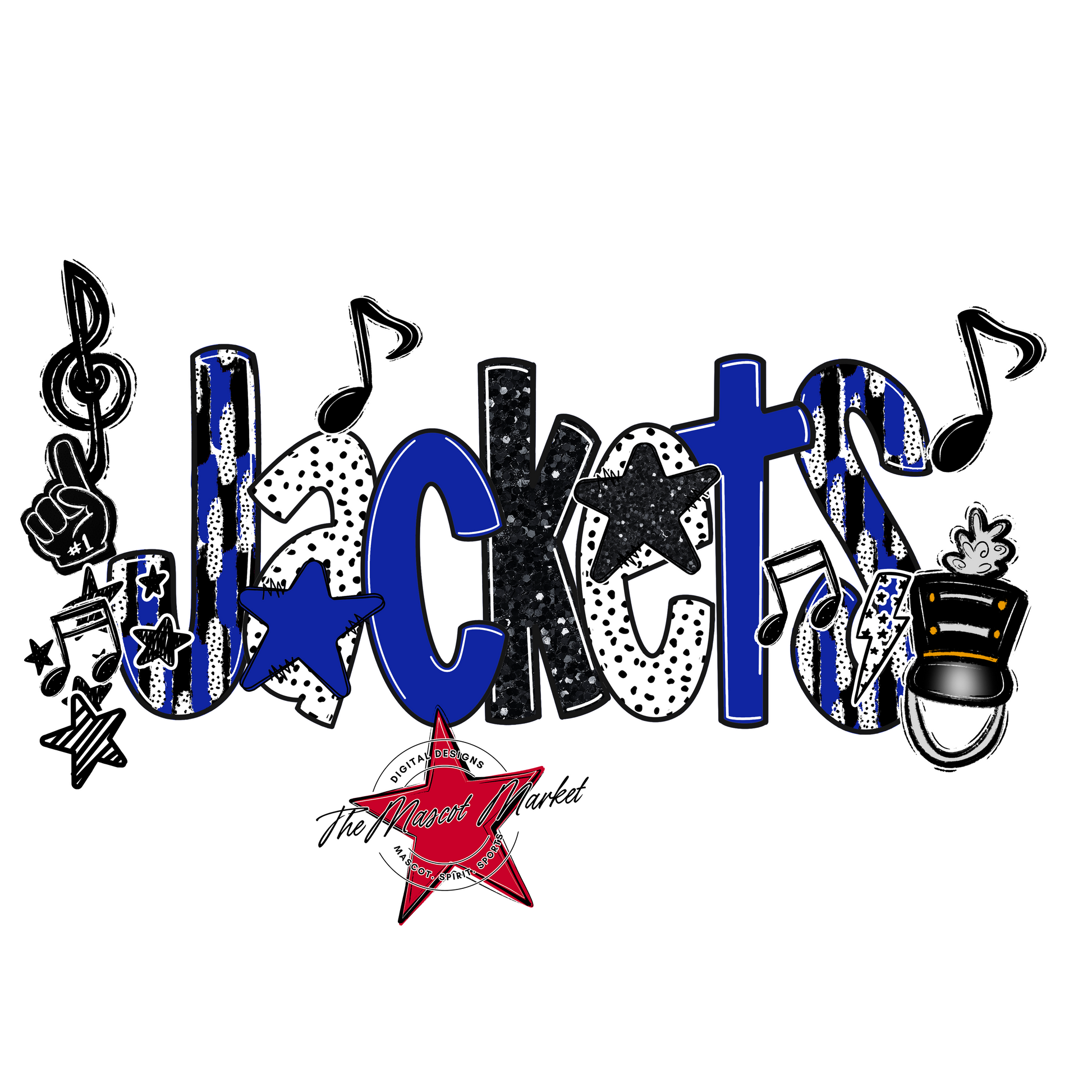 Jackets Band Scrape-Royal Blue