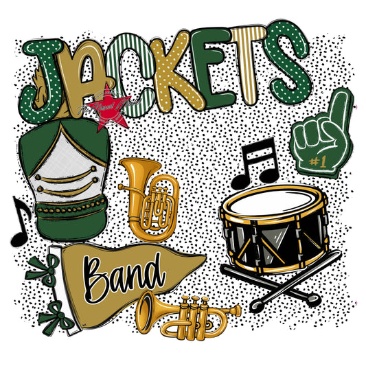 Jackets Band Spirit-Green & Gold