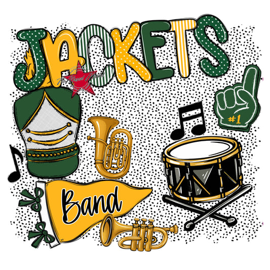 Jackets Band Spirit-Green & Yellow