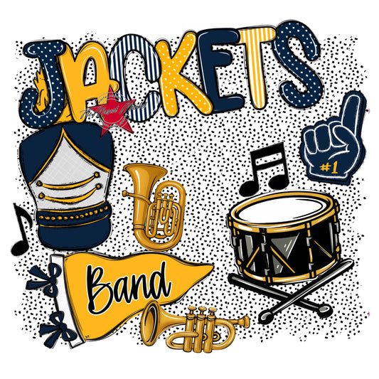 Jackets Band Spirit-Navy & Yellow
