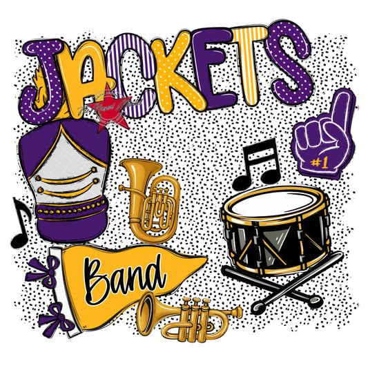 Jackets Band Spirit-Purple & Yellow