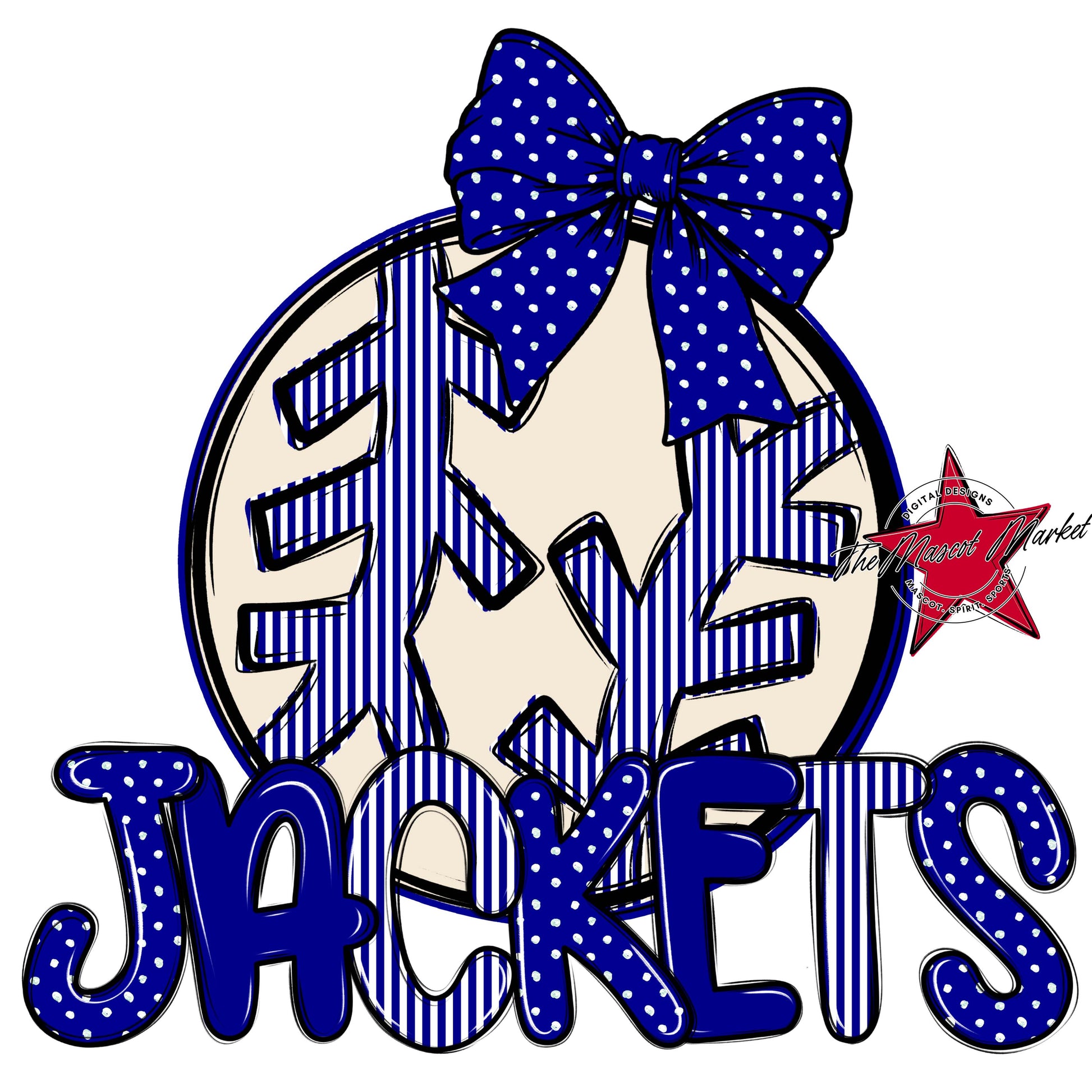 Jackets Baseball-Softball Spirit Design-Blue