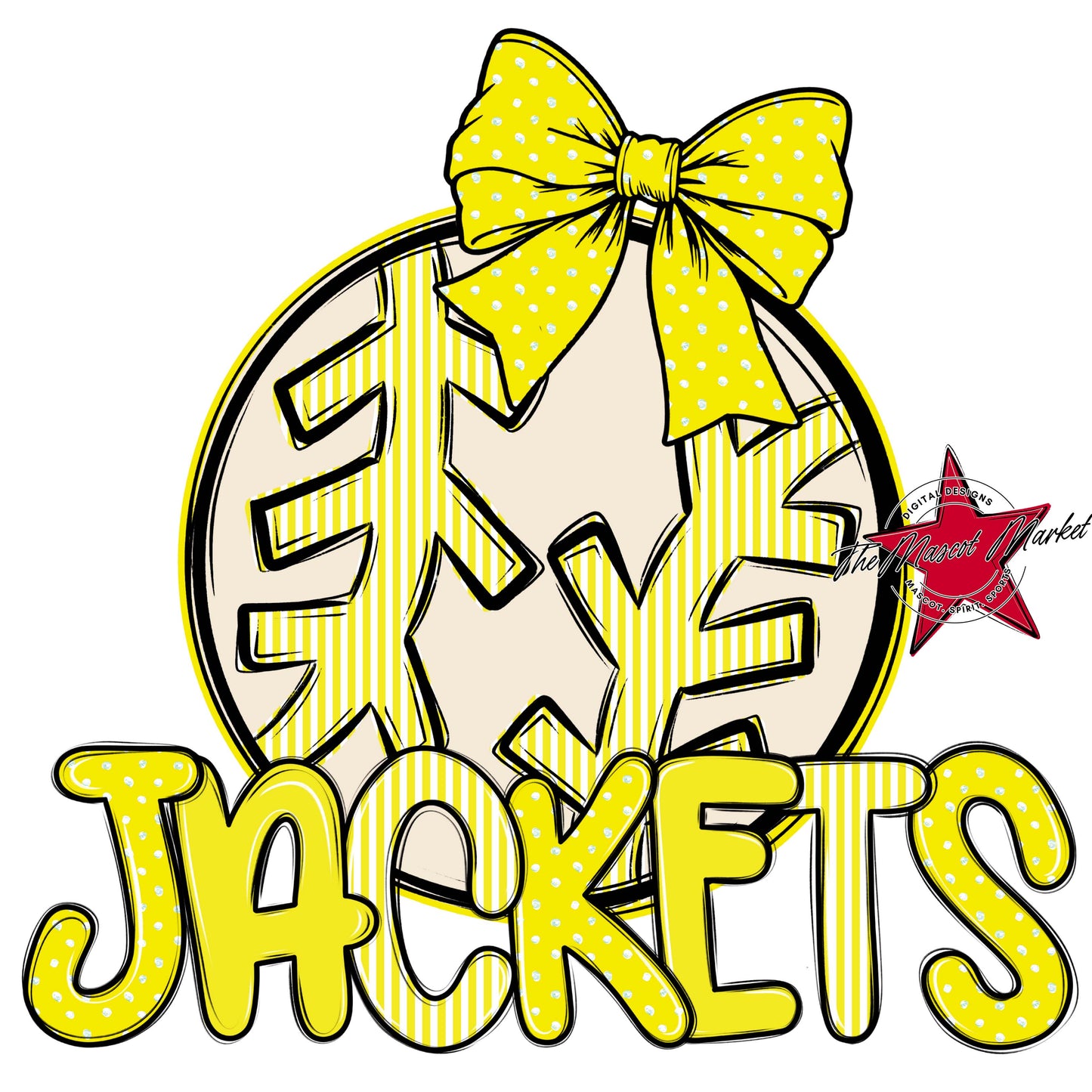 Jackets Baseball-Softball Spirit Design-Bright Yellow