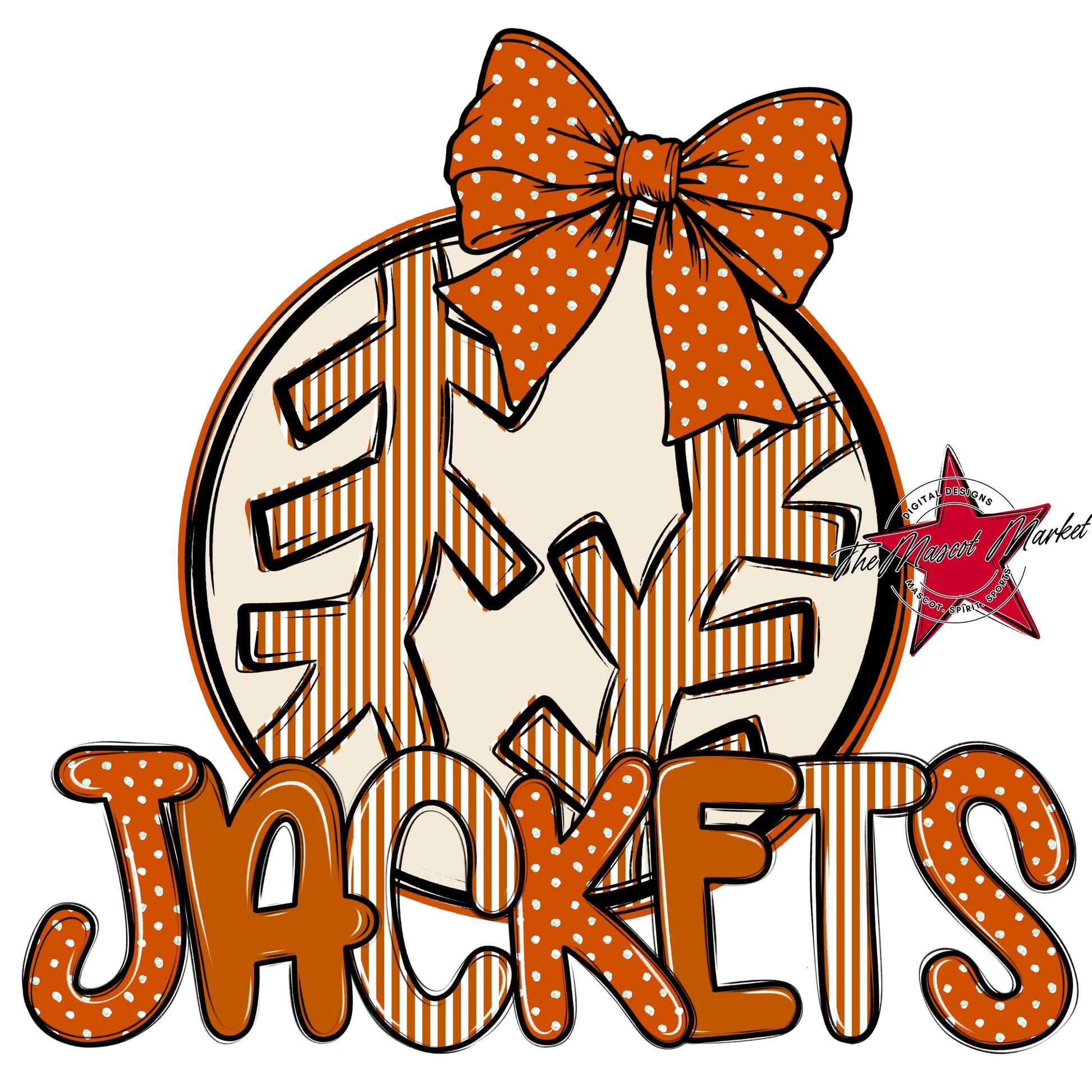 Jackets Baseball-Softball Spirit Design-Burnt Orange