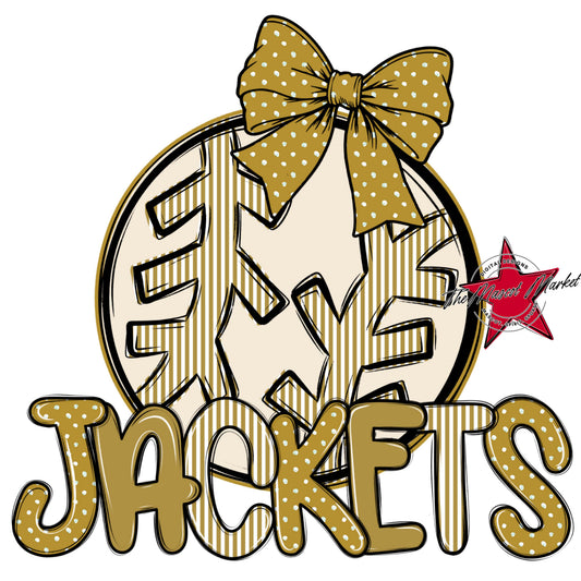 Jackets Baseball-Softball Spirit Design-Gold
