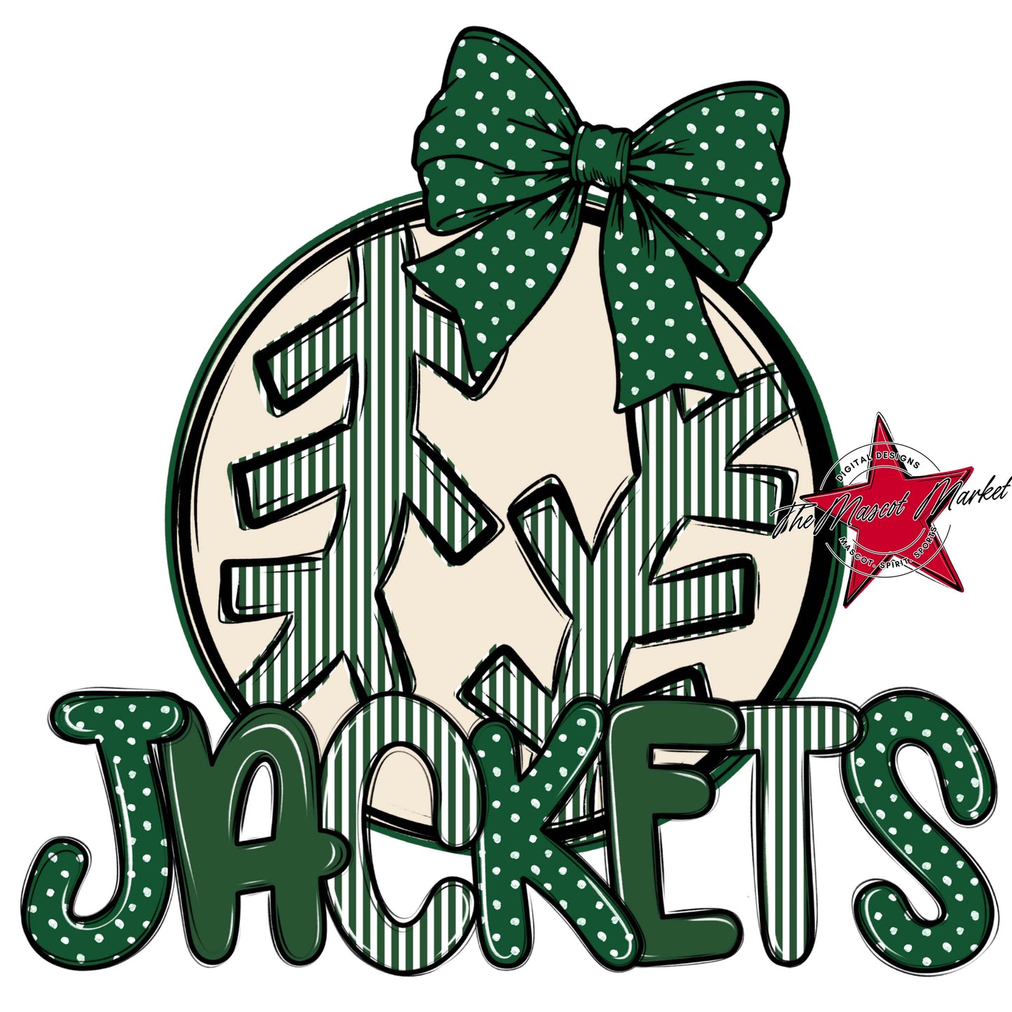 Jackets Baseball-Softball Spirit Design-Green