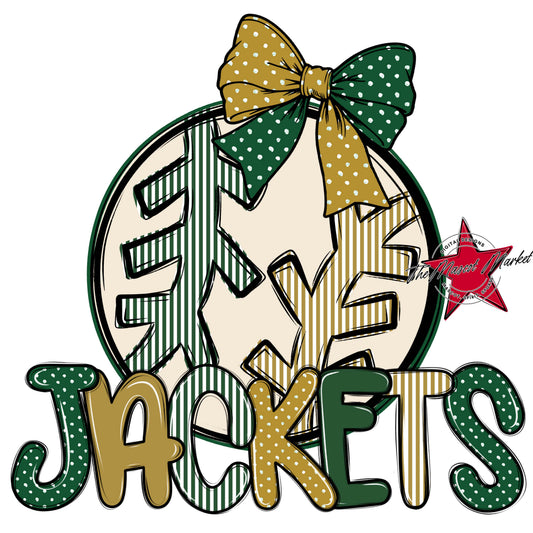 Jackets Baseball-Softball Spirit Design-Green & Gold
