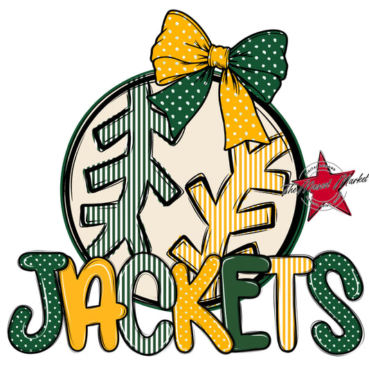 Jackets Baseball-Softball Spirit Design-Green & Yellow