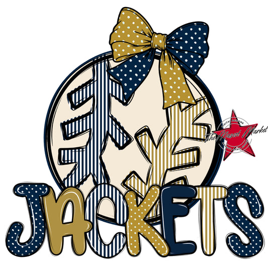 Jackets Baseball-Softball Spirit Design-Navy & Gold