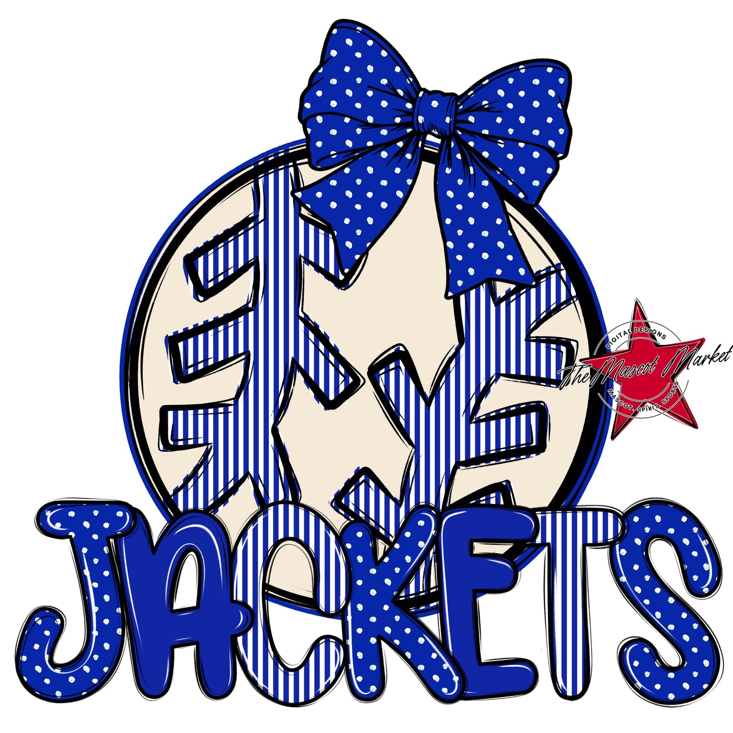 Jackets Baseball-Softball Spirit Design-Royal Blue