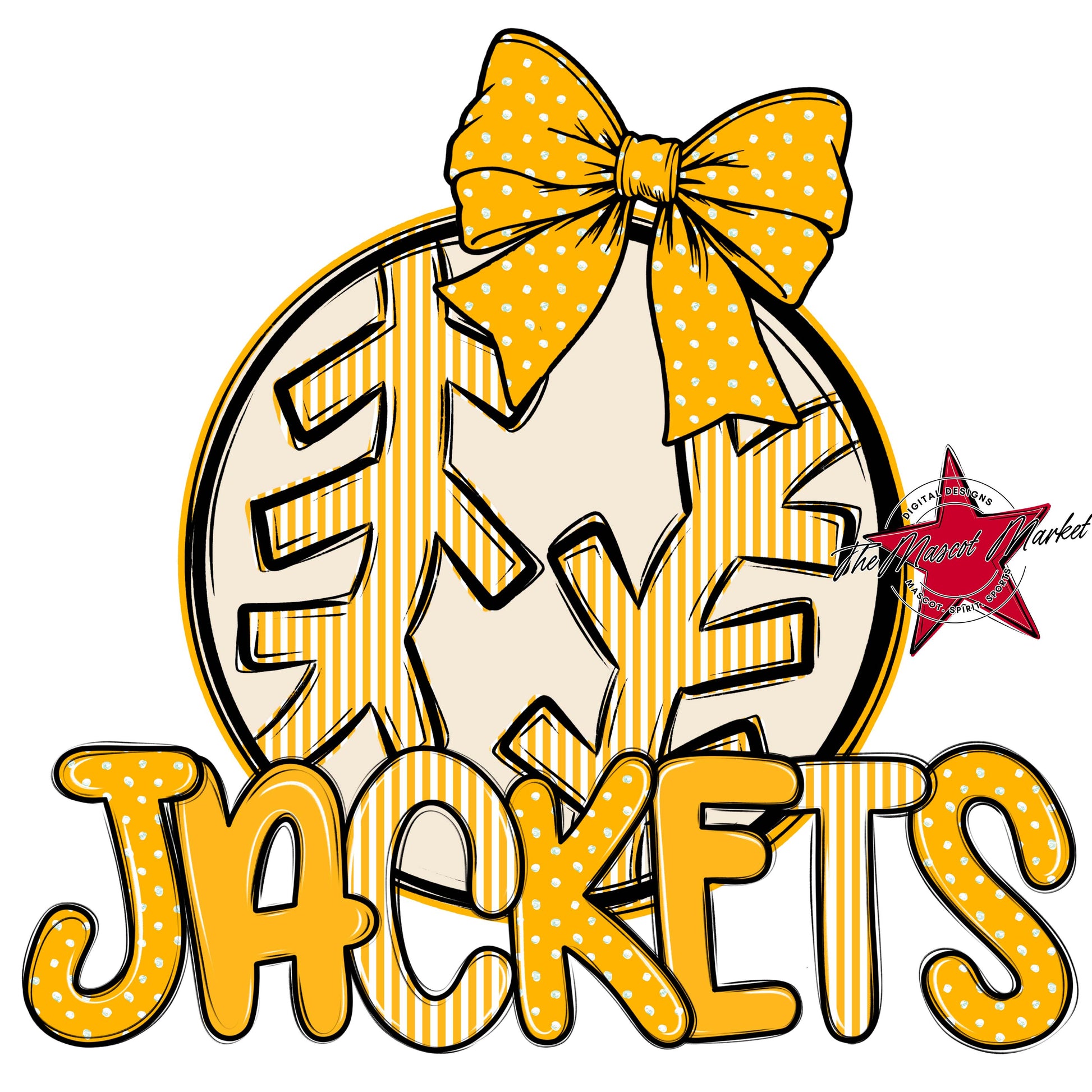 Jackets Baseball-Softball Spirit Design-Yellow
