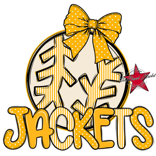 Jackets Baseball-Softball Spirit Design-Yellow