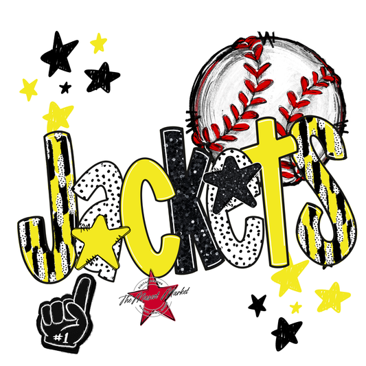 Jackets Baseball Scrape-Bright Yellow