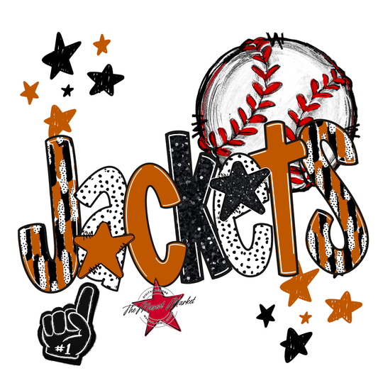 Jackets Baseball Scrape-Burnt Orange